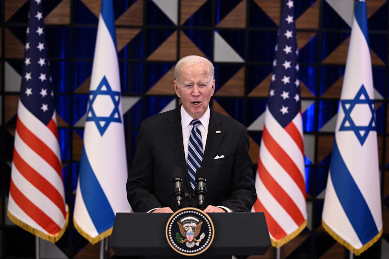 Biden says he’s giving $100 million in humanitarian aid to Palestinians to ensure no one is living ‘by the rule of terrorists’