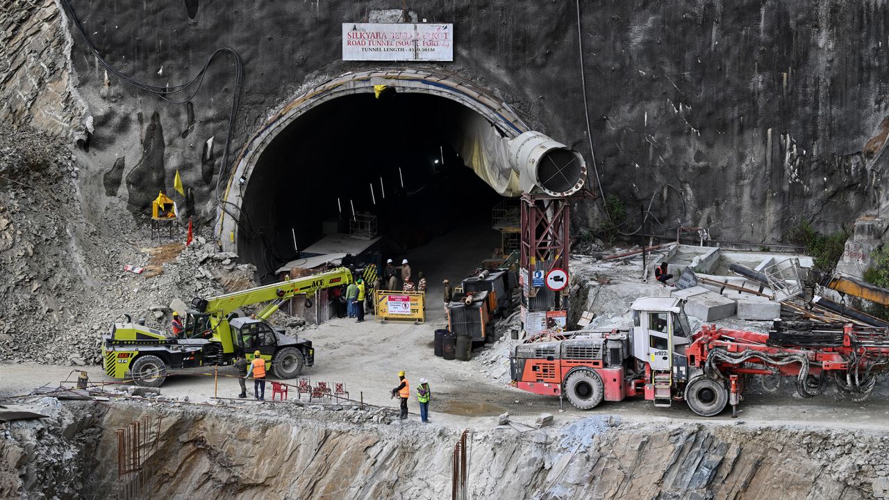 Rescuers successfully drill through to trapped men in Himalayan tunnel in breakthrough for perilous operation