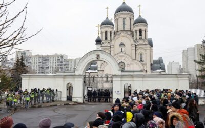 The funeral for Russian opposition figure Alexey Navalny